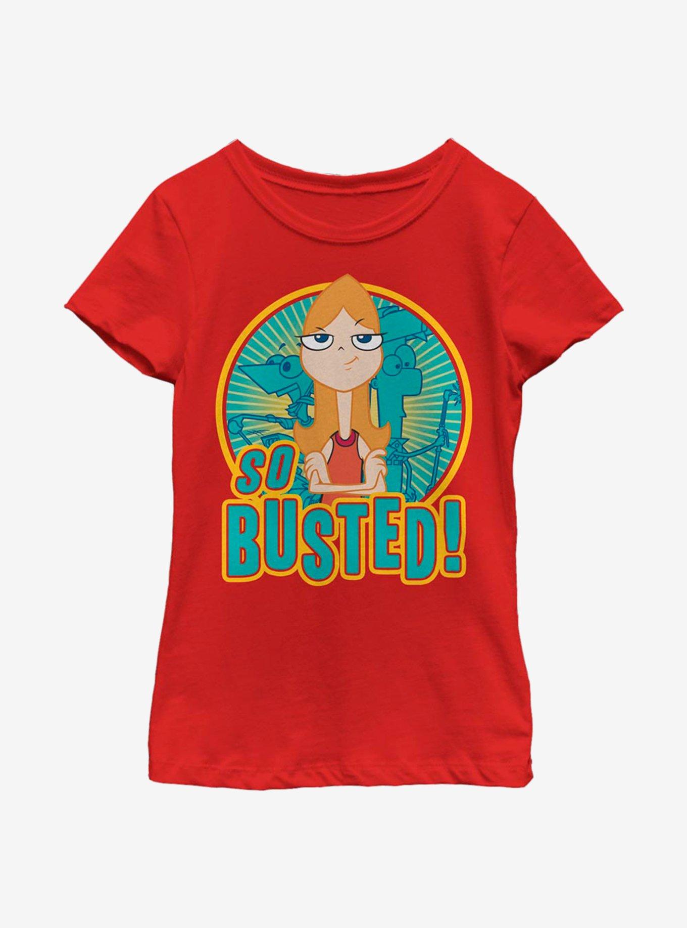 Disney Phineas And Ferb So Busted Youth Girls T Shirt