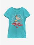 Disney Phineas And Ferb The Plan Man Youth Girls T-Shirt, TAHI BLUE, hi-res