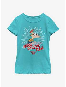 Disney Phineas And Ferb The Plan Man Youth Girls T-Shirt, , hi-res