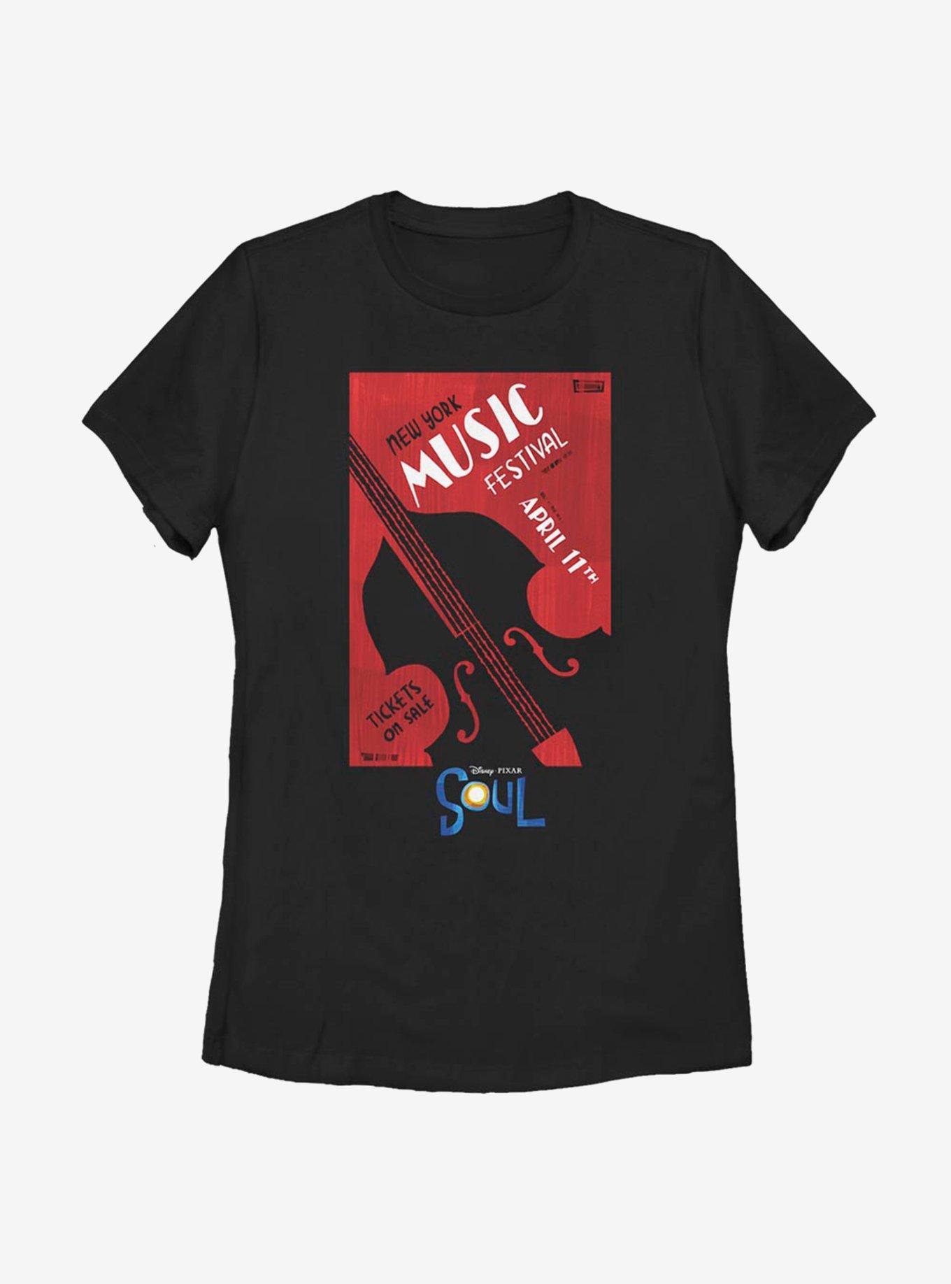 Disney Pixar Soul NY Music Festival Womens T-Shirt, BLACK, hi-res