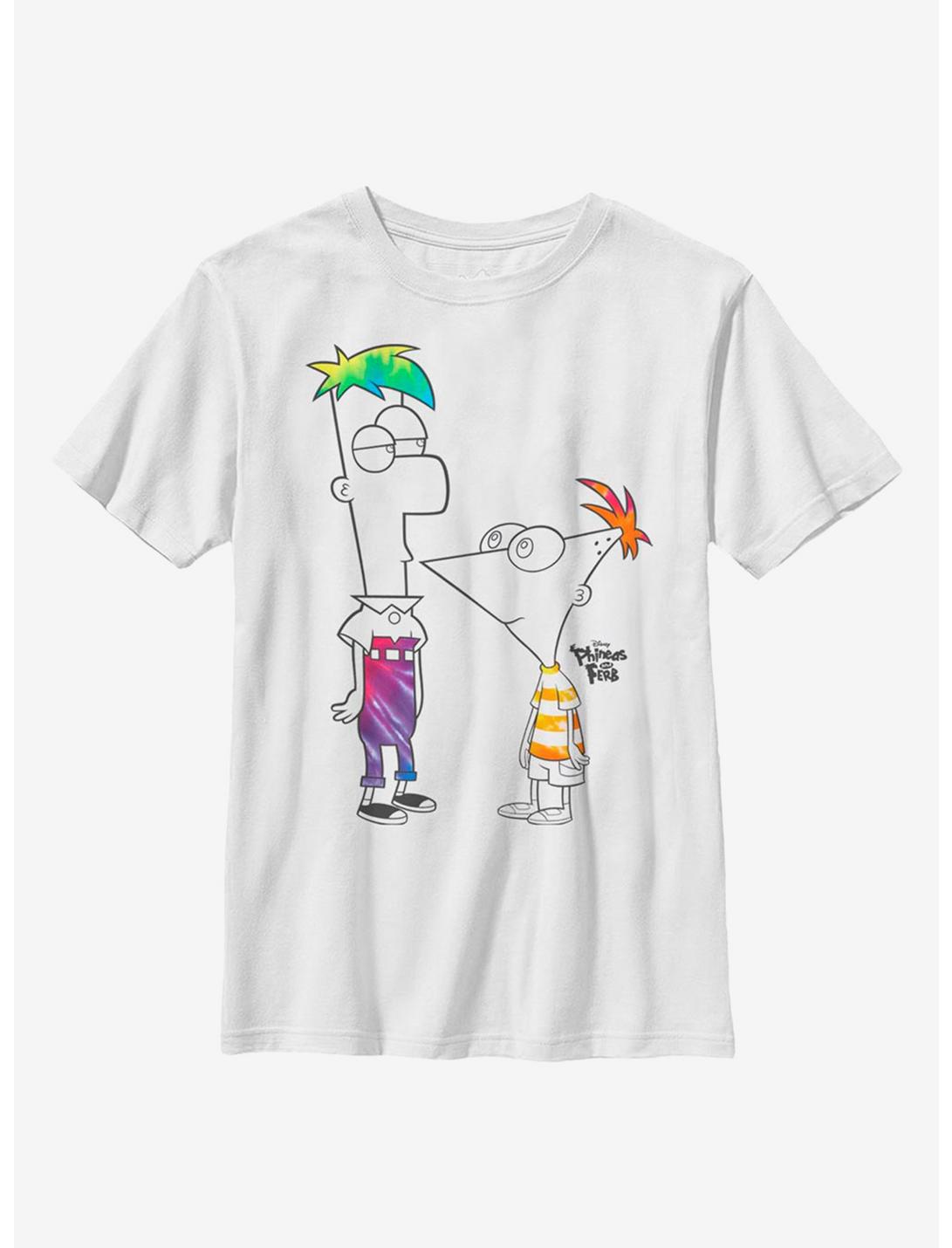 Disney Phineas And Ferb Boys Of Tie Dye Youth T-Shirt, WHITE, hi-res