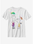 Disney Phineas And Ferb Boys Of Tie Dye Youth T-Shirt, WHITE, hi-res