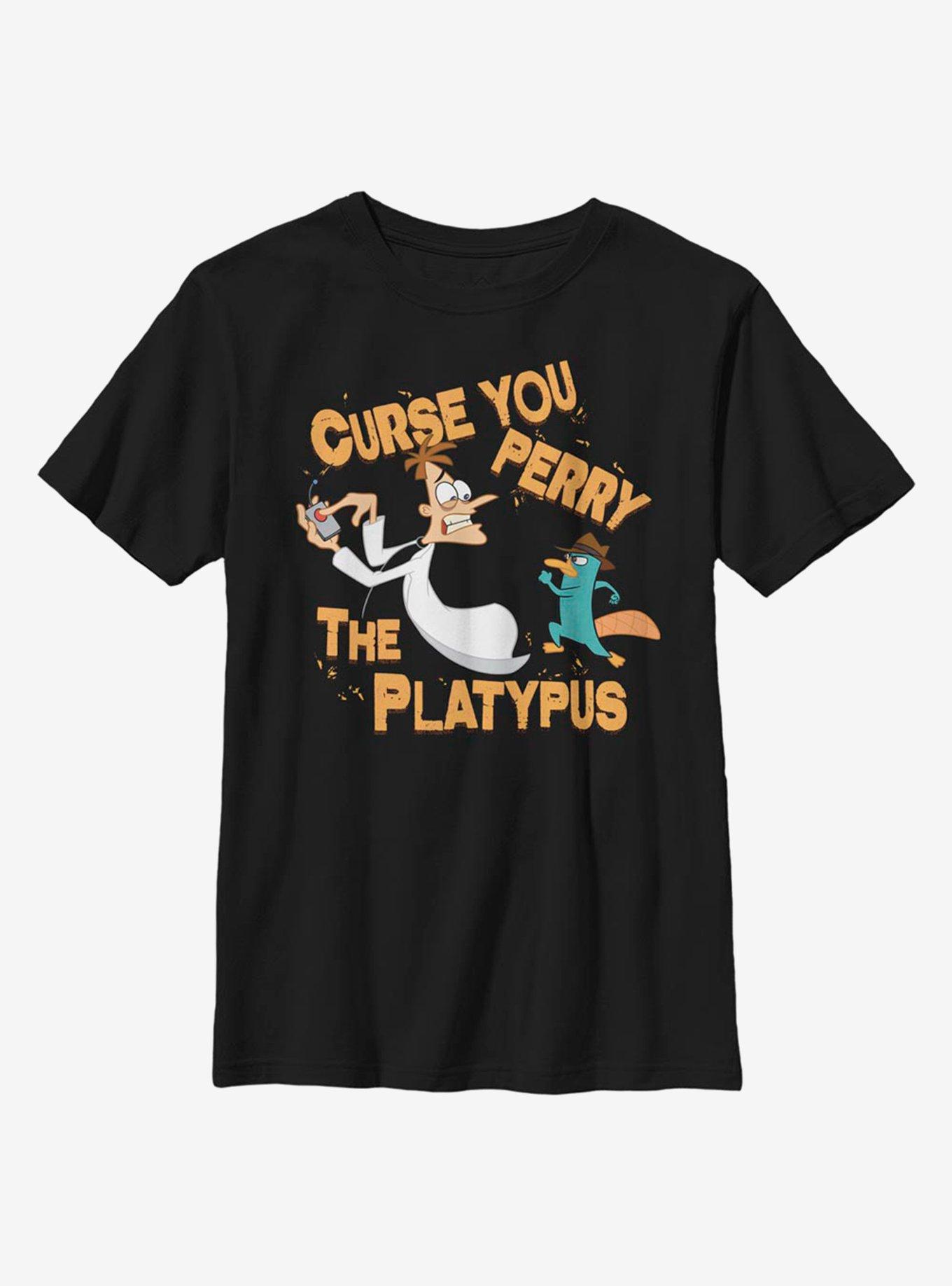 Disney Phineas And Ferb Curse You Youth T-Shirt, BLACK, hi-res