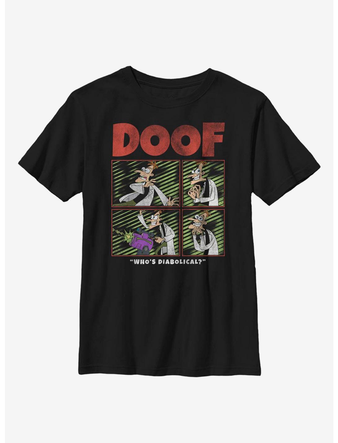 Disney Phineas And Ferb Diabolical Doof Youth T-Shirt, BLACK, hi-res