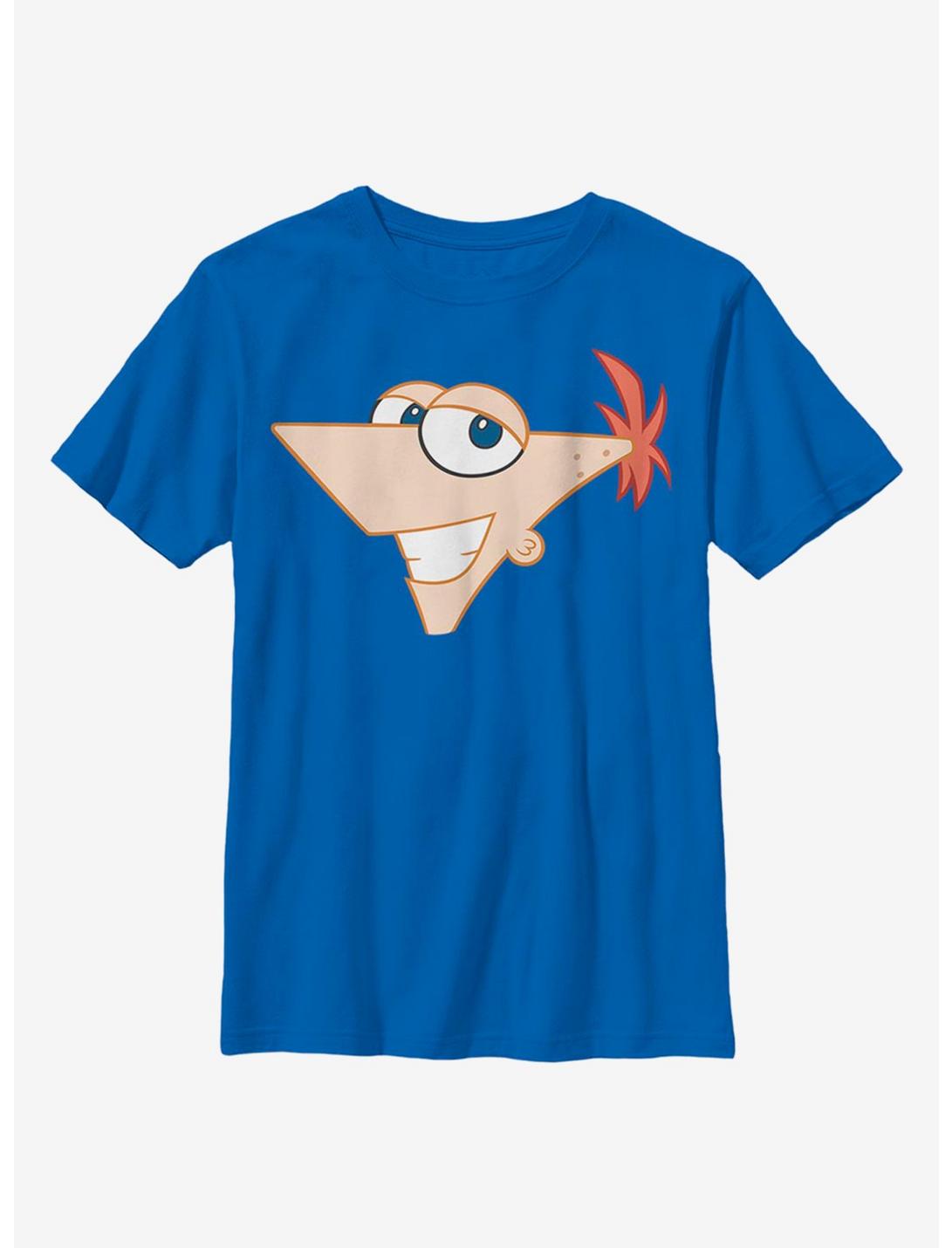 Disney Phineas And Ferb Large Phineas Youth T-Shirt, ROYAL, hi-res
