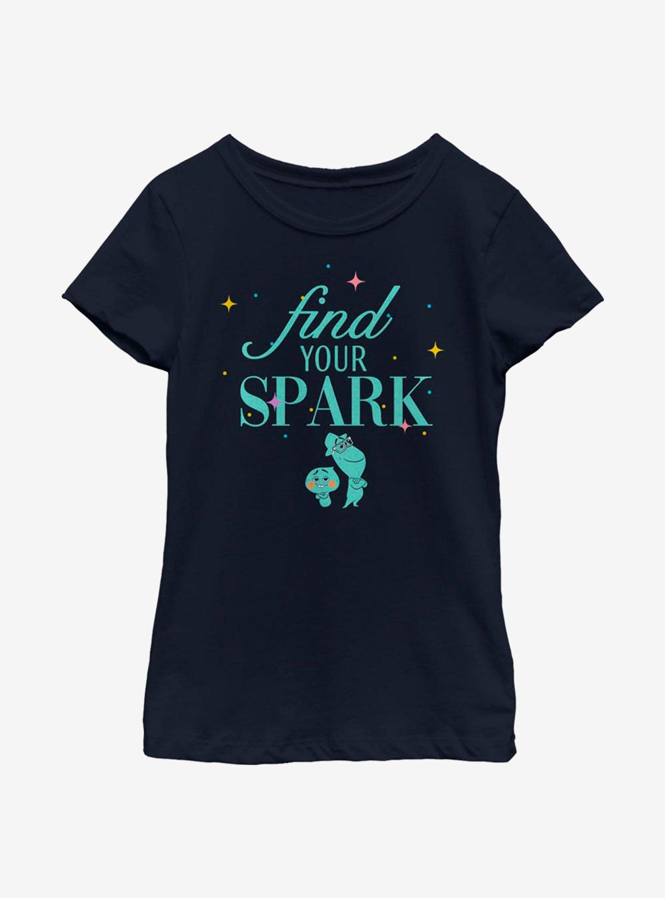 Disney Pixar Soul Find Your Spark Youth Girls T-Shirt, NAVY, hi-res