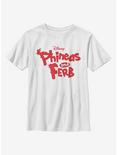 Disney Phineas And Ferb Logo Youth T-Shirt, WHITE, hi-res