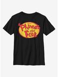 Disney Phineas And Ferb Oval Logo Youth T-Shirt, BLACK, hi-res