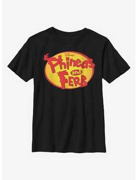 Disney Phineas And Ferb Oval Logo Youth T-Shirt, , hi-res