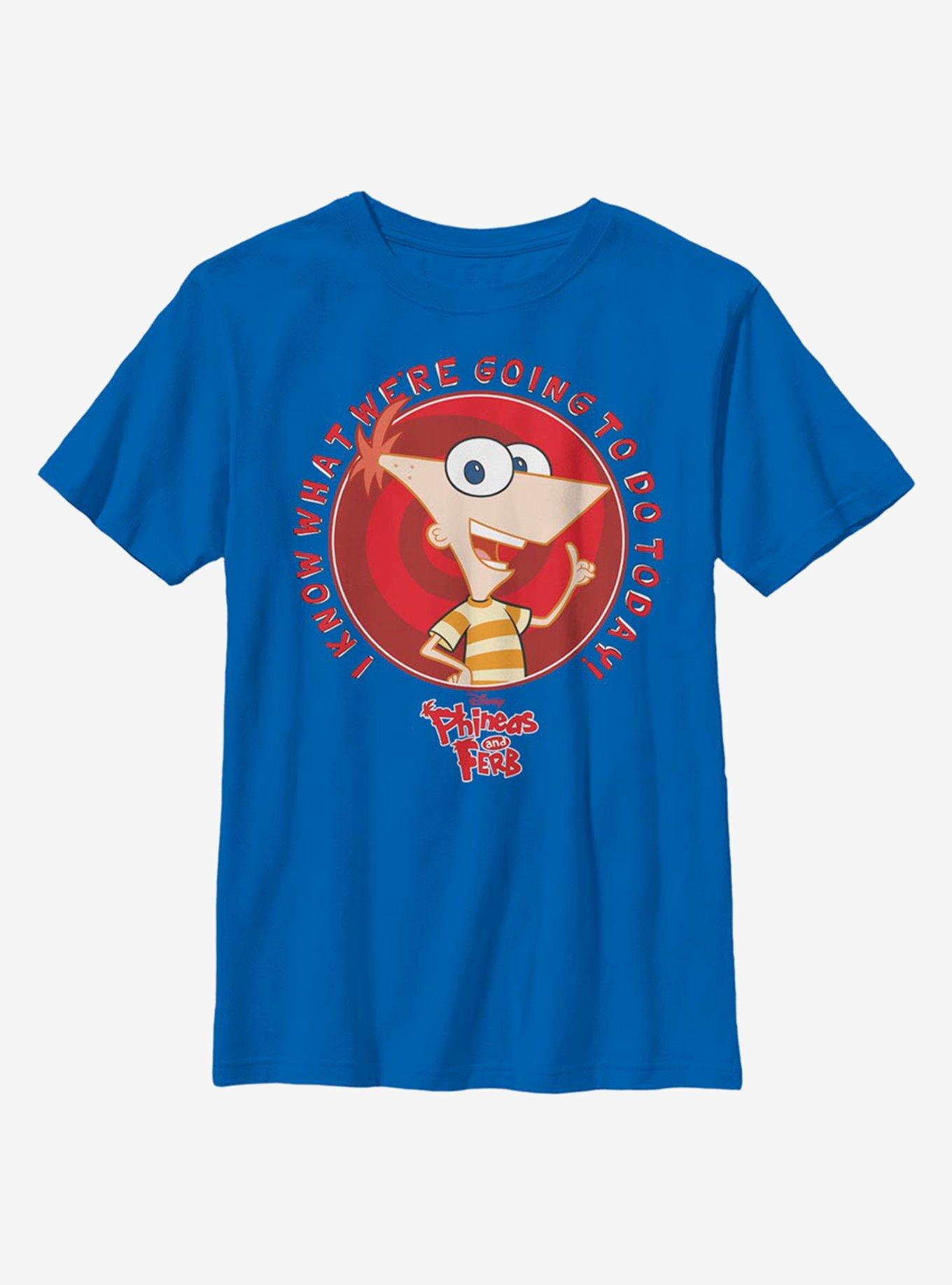 Disney Phineas And Ferb Phineas Do Today Youth T-Shirt, ROYAL, hi-res