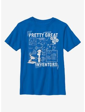 Disney Phineas And Ferb Inventor Schematics Youth T-Shirt, , hi-res