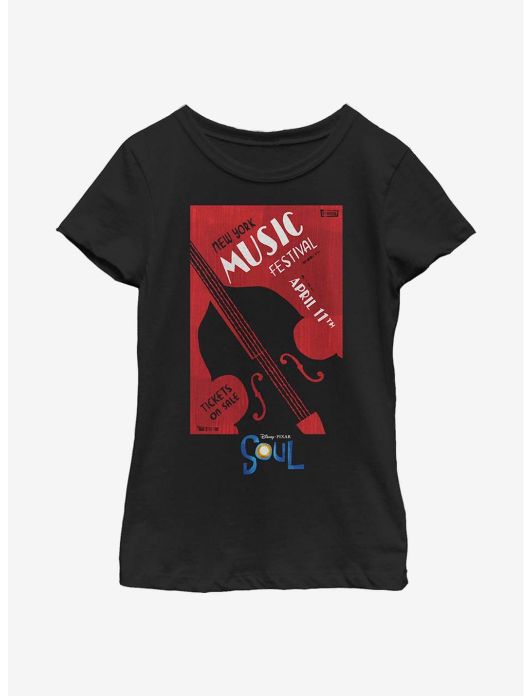 Disney Pixar Soul NY Music Festival Youth Girls T-Shirt, BLACK, hi-res
