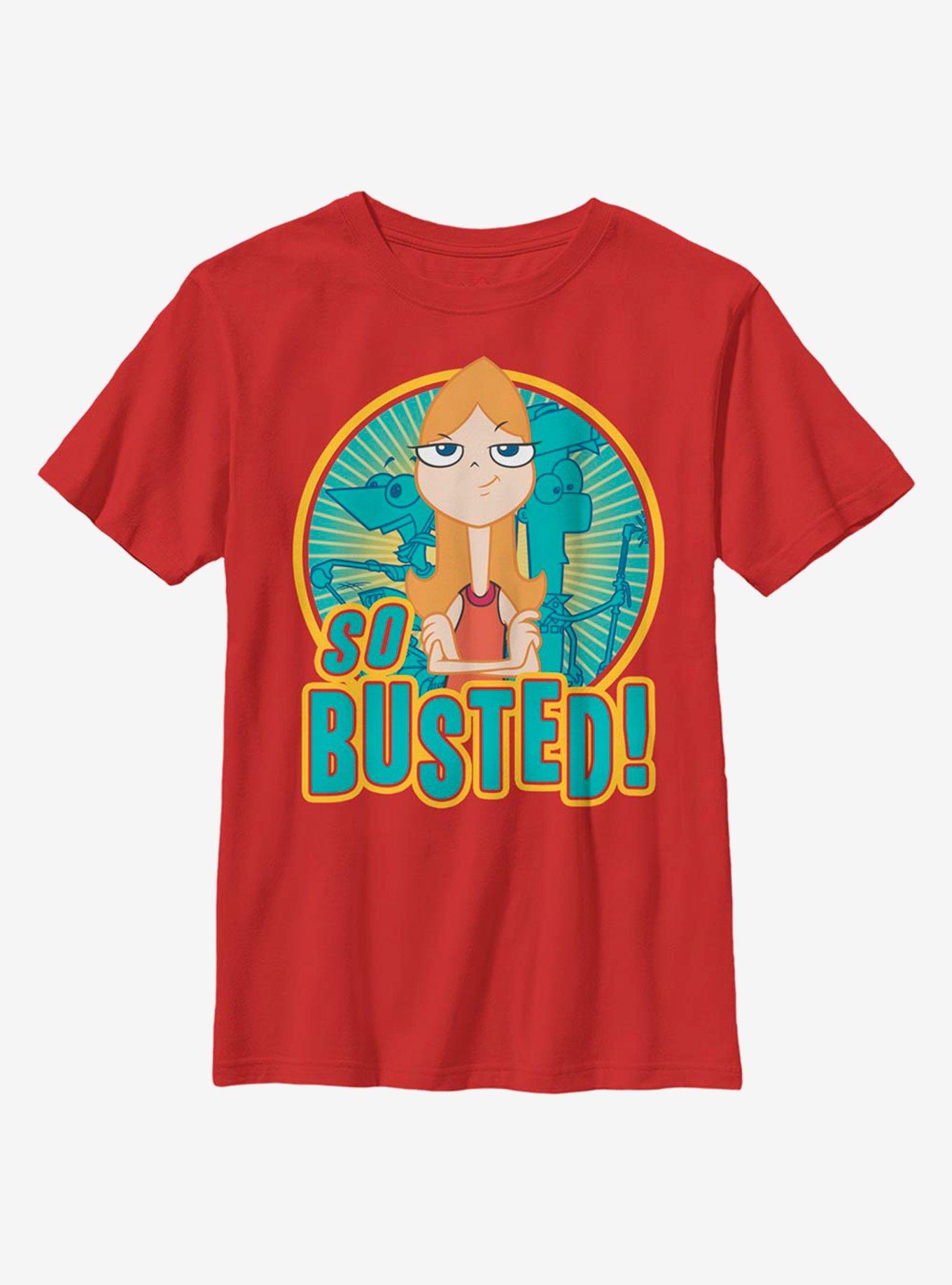 Disney Phineas And Ferb So Busted Youth T-Shirt, RED, hi-res