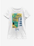 Disney Pixar Soul Piano Fest Youth Girls T-Shirt, WHITE, hi-res