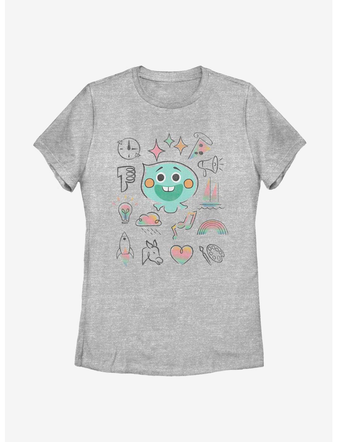 Disney Pixar Soul Personality Grid Womens T-Shirt, ATH HTR, hi-res