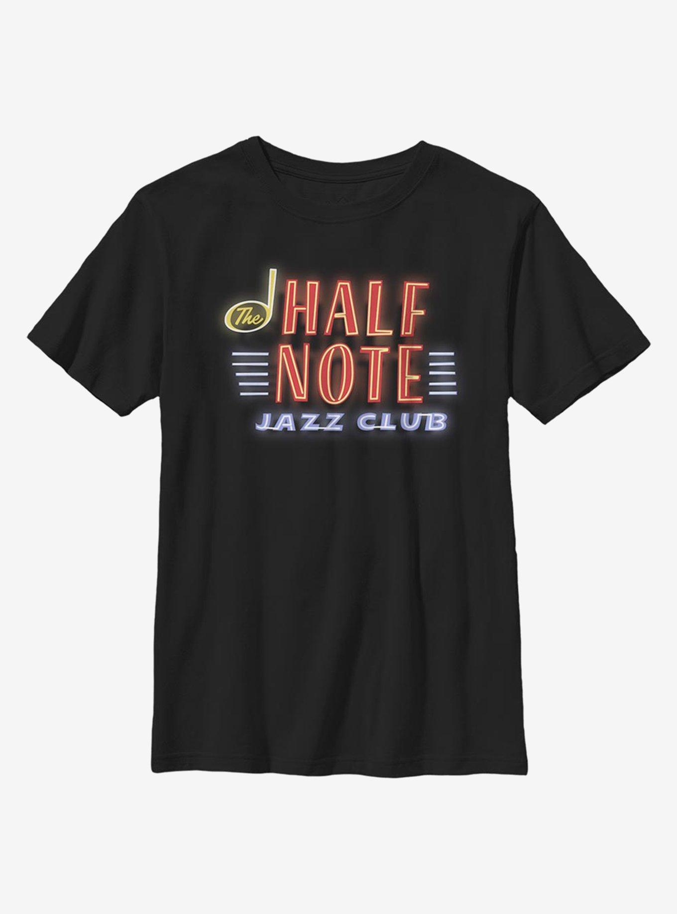 Disney Pixar Soul Half Note Neon Sign Youth T-Shirt, BLACK, hi-res