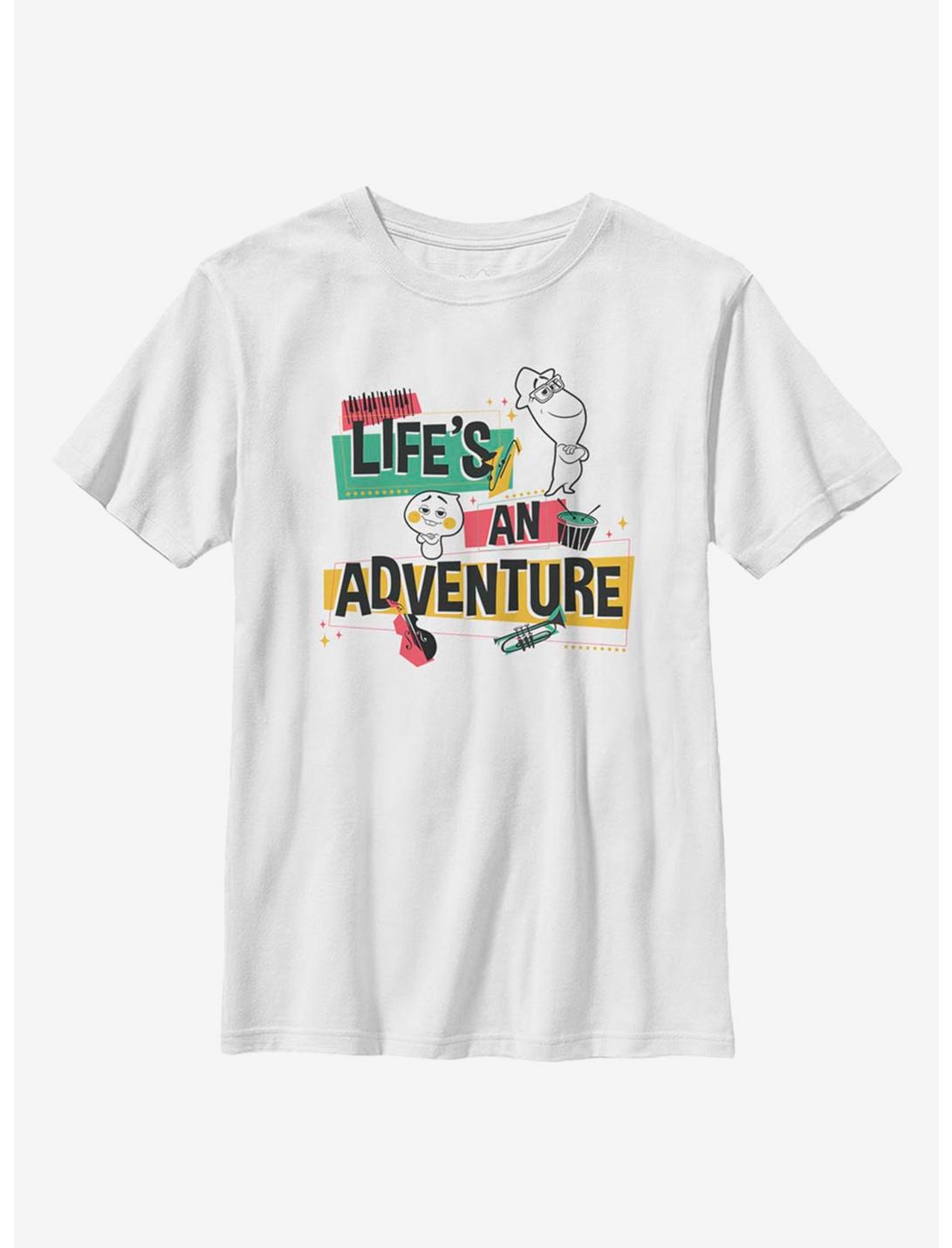 Disney Pixar Soul Life's An Adventure Youth T-Shirt, WHITE, hi-res