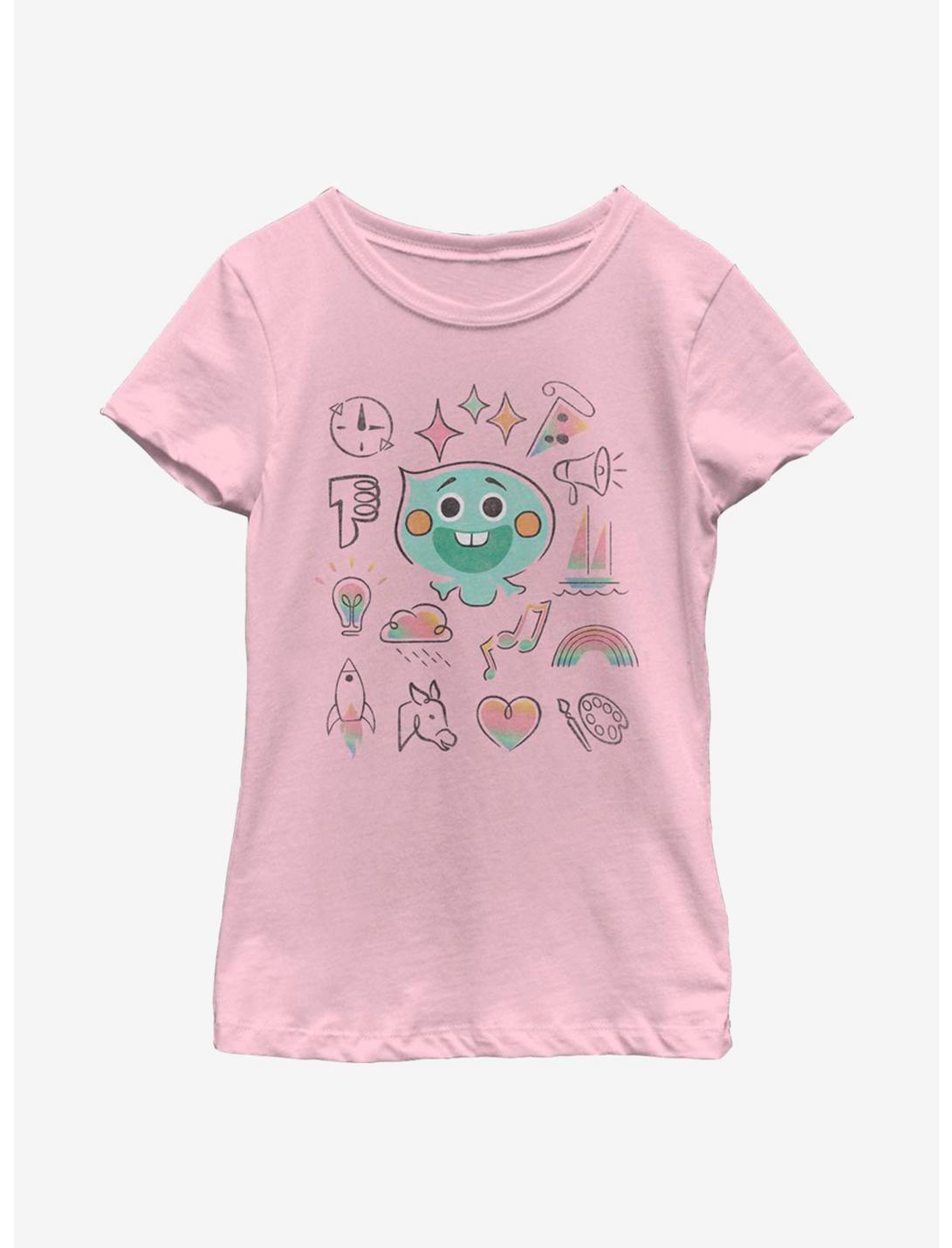 Disney Pixar Soul Personality Grid Youth Girls T-Shirt, PINK, hi-res