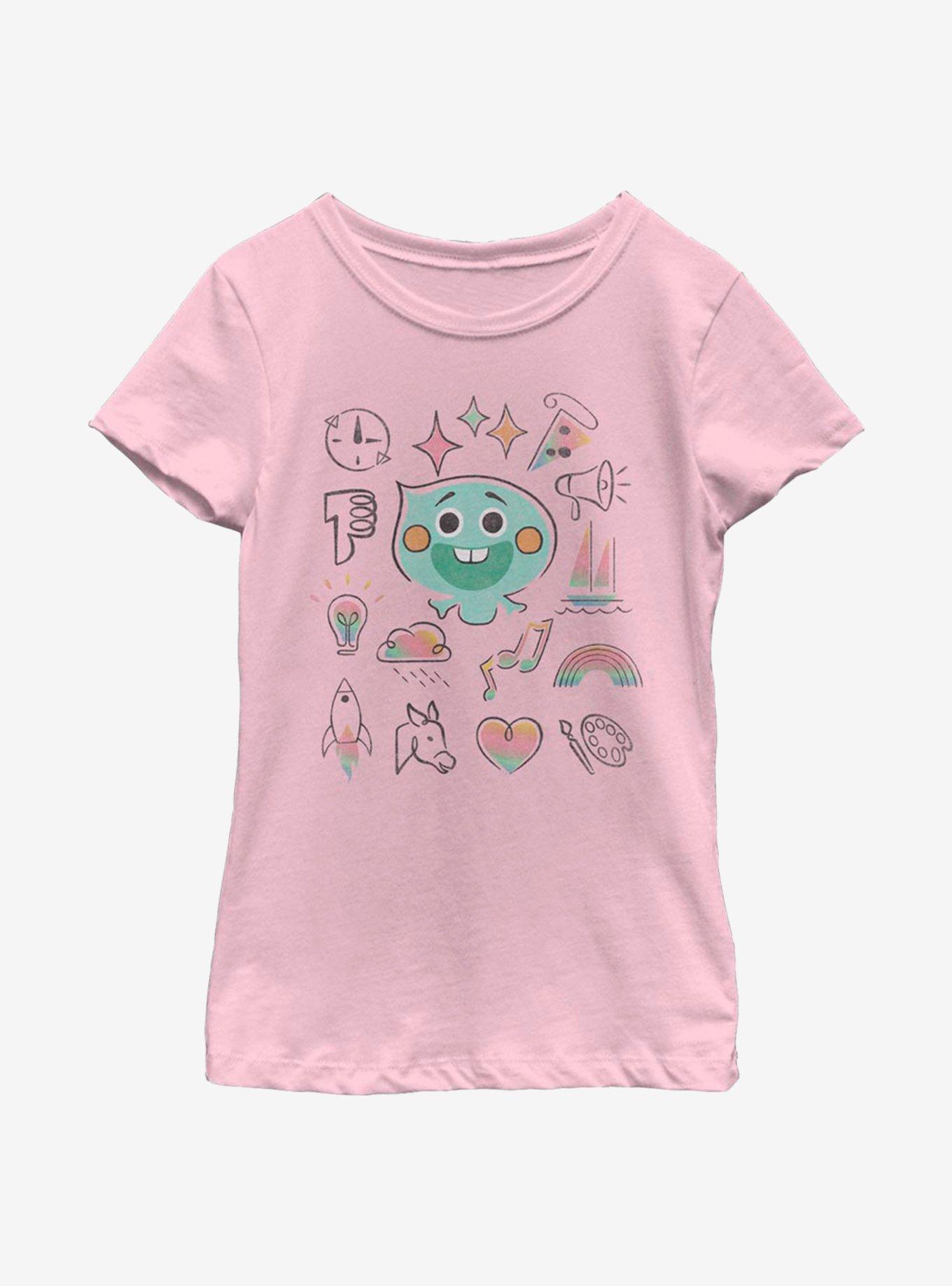 Disney Pixar Soul Personality Grid Youth Girls T-Shirt, PINK, hi-res
