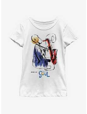 Disney Pixar Soul Saxophone Painting Youth Girls T-Shirt, , hi-res