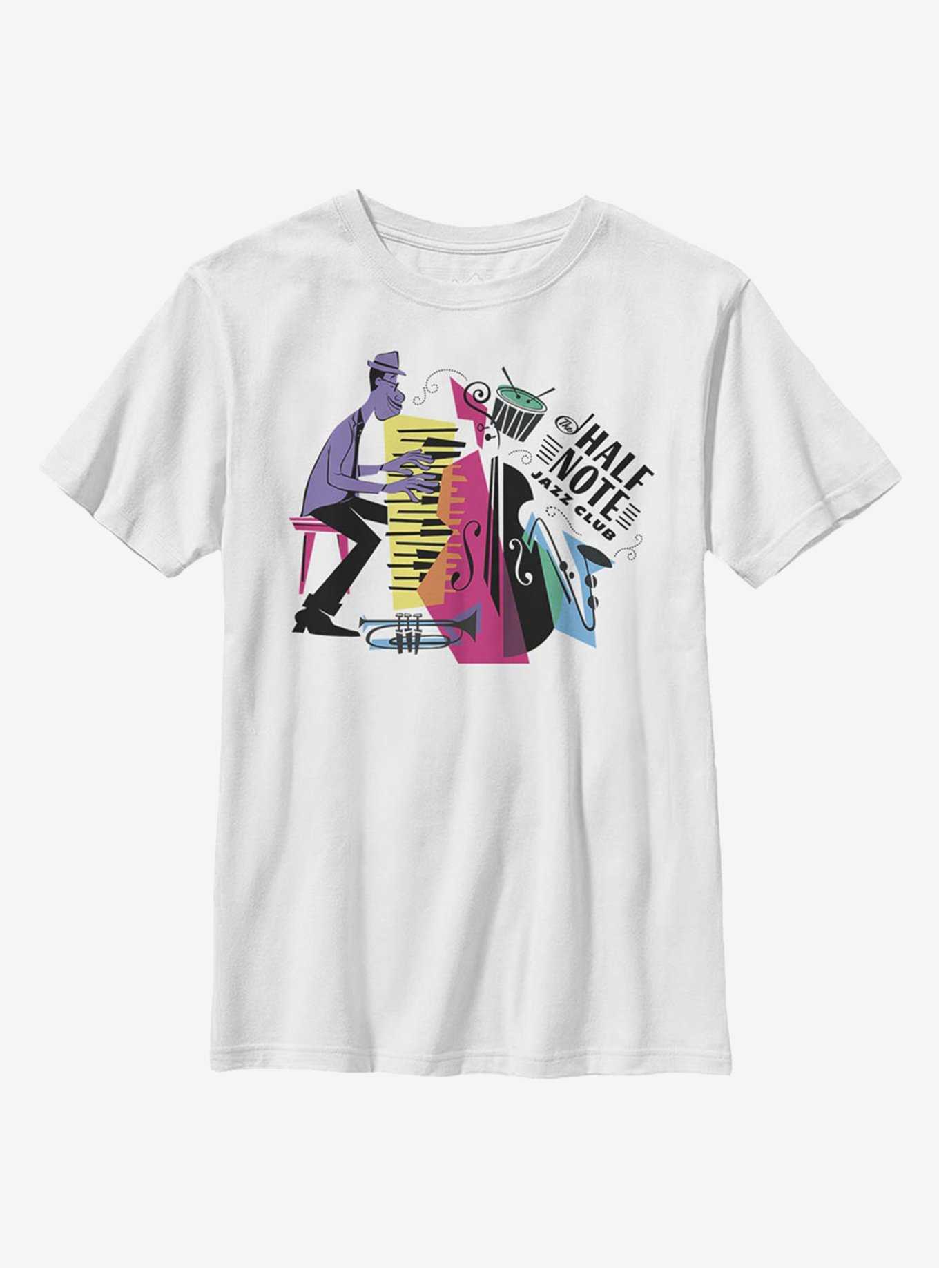 Disney Pixar Soul Half Note Jazz Club Badge Youth T-Shirt, , hi-res