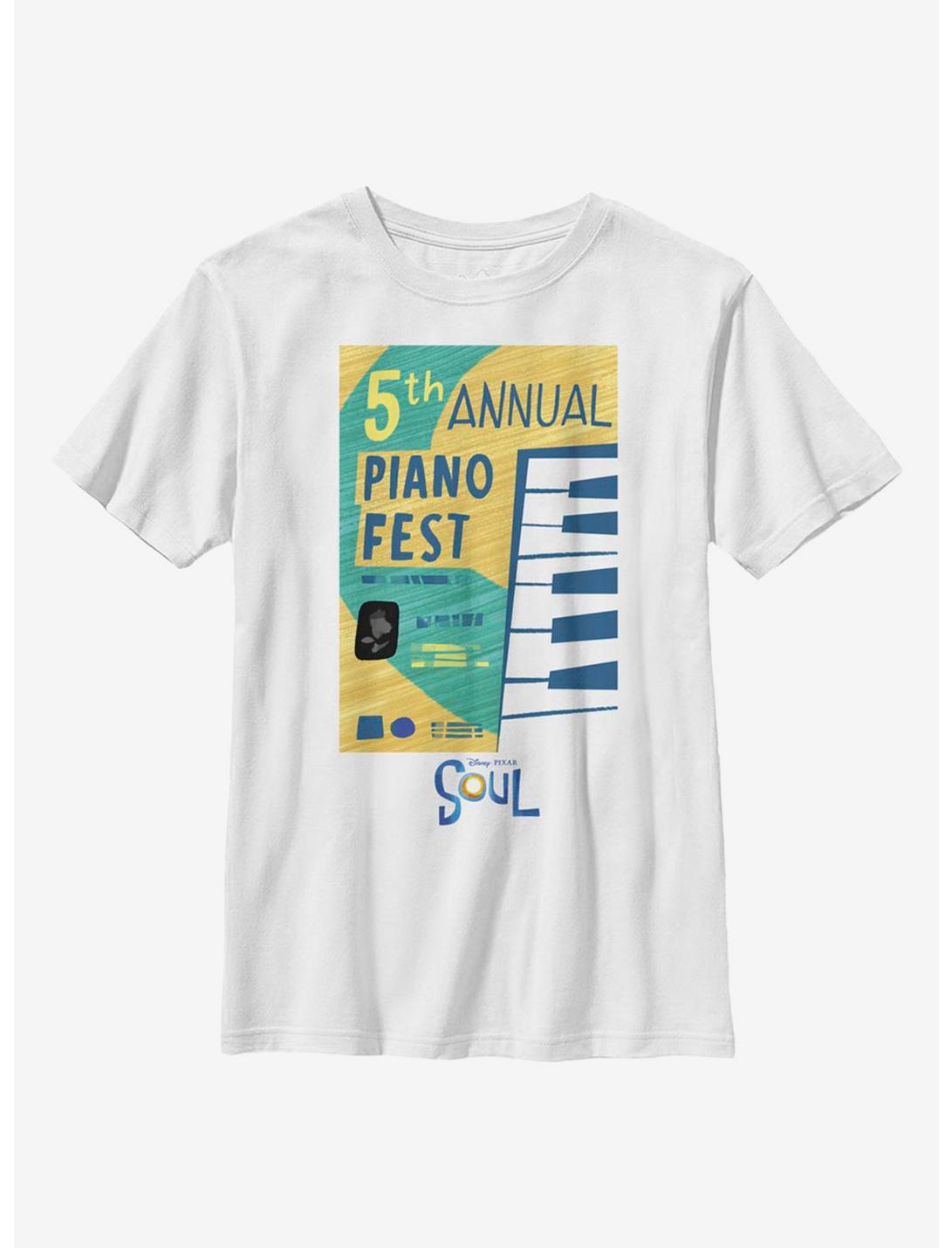 Disney Pixar Soul Piano Fest Youth T-Shirt, WHITE, hi-res