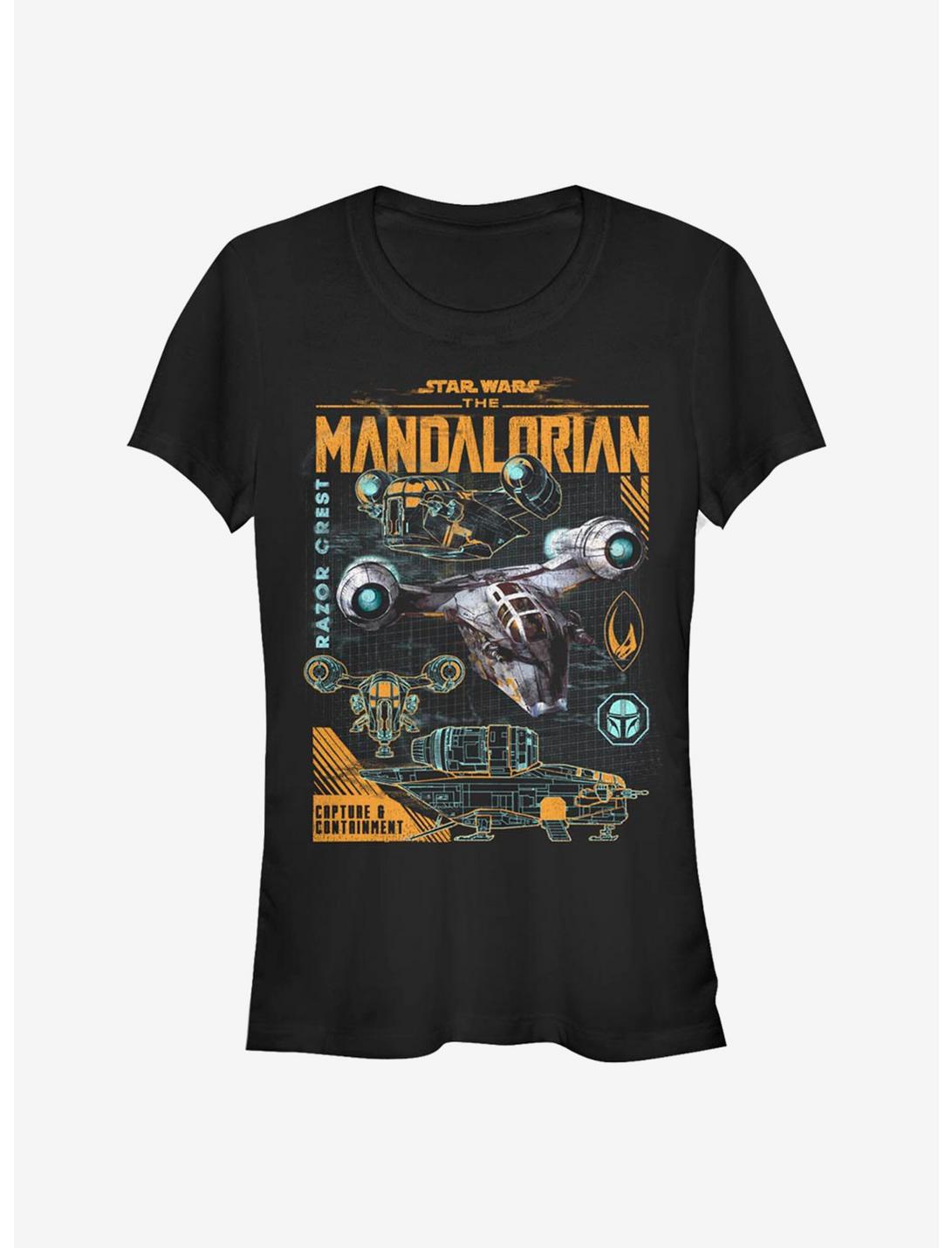 Star Wars The Mandalorian Razor Crest Girls T-Shirt, BLACK, hi-res