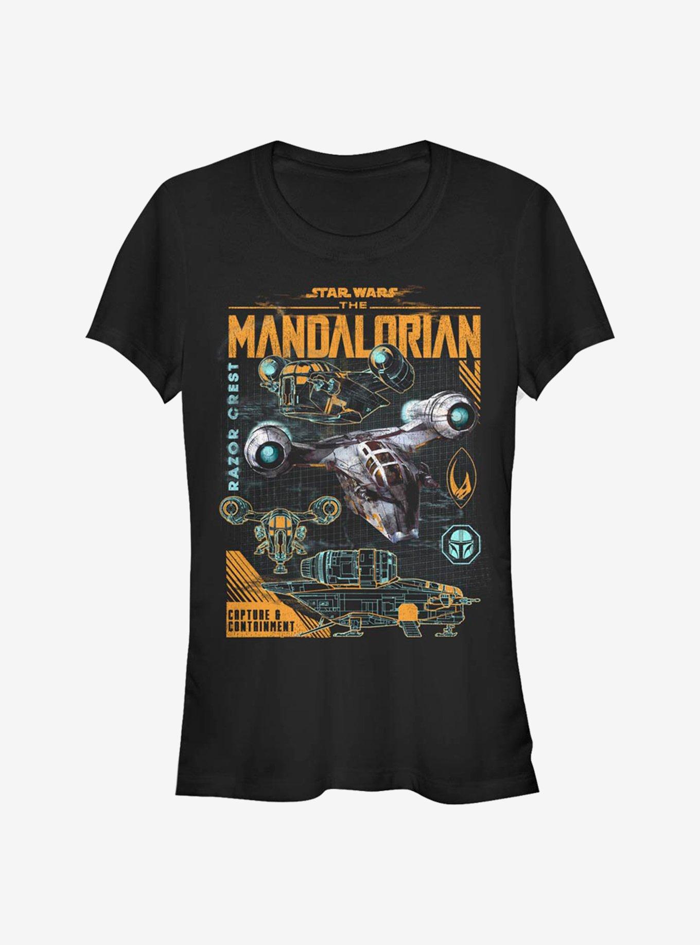 Star Wars The Mandalorian Razor Crest Girls T-Shirt, BLACK, hi-res