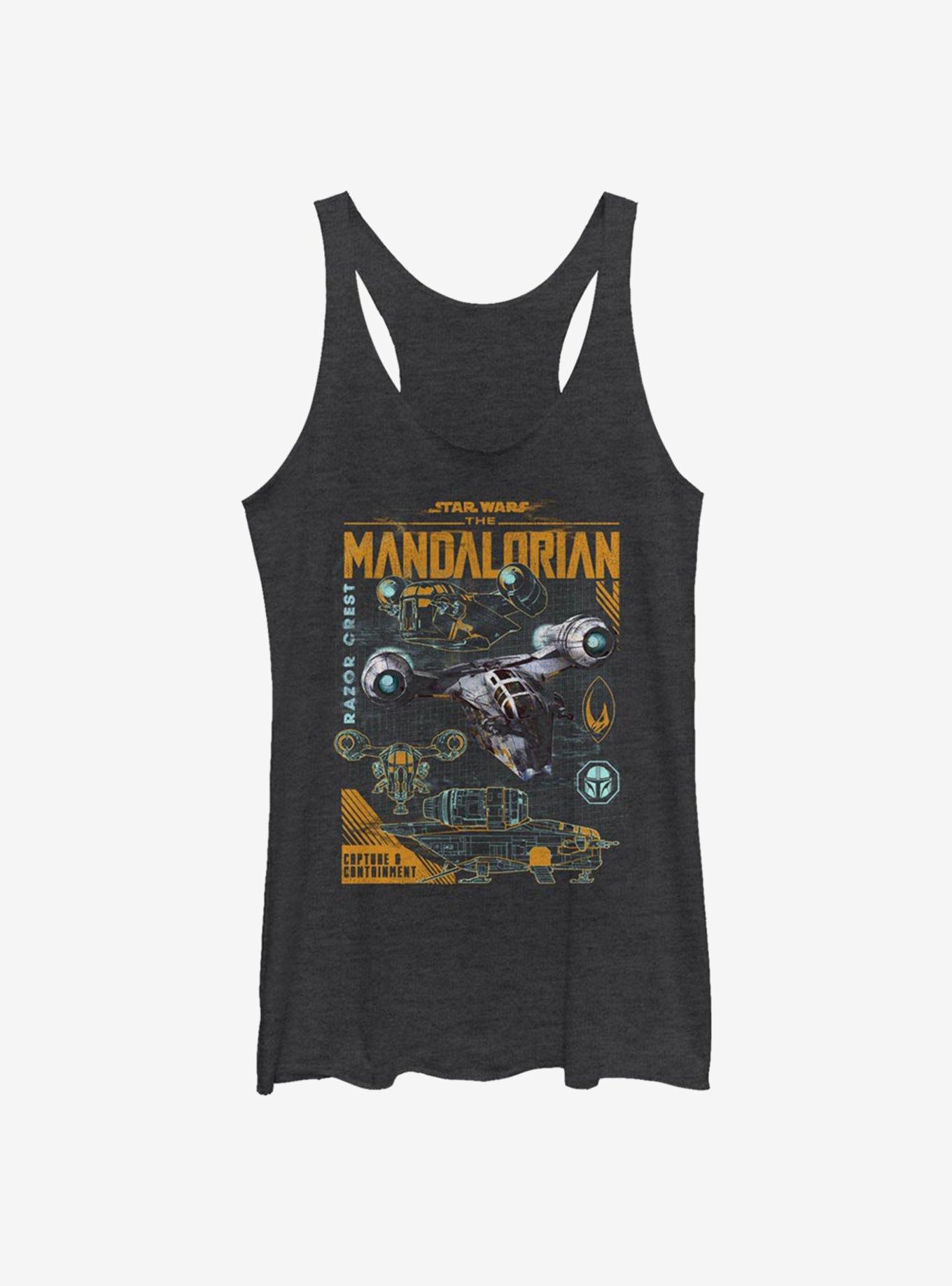 Star Wars The Mandalorian Razor Crest Girls Tank, BLK HTR, hi-res