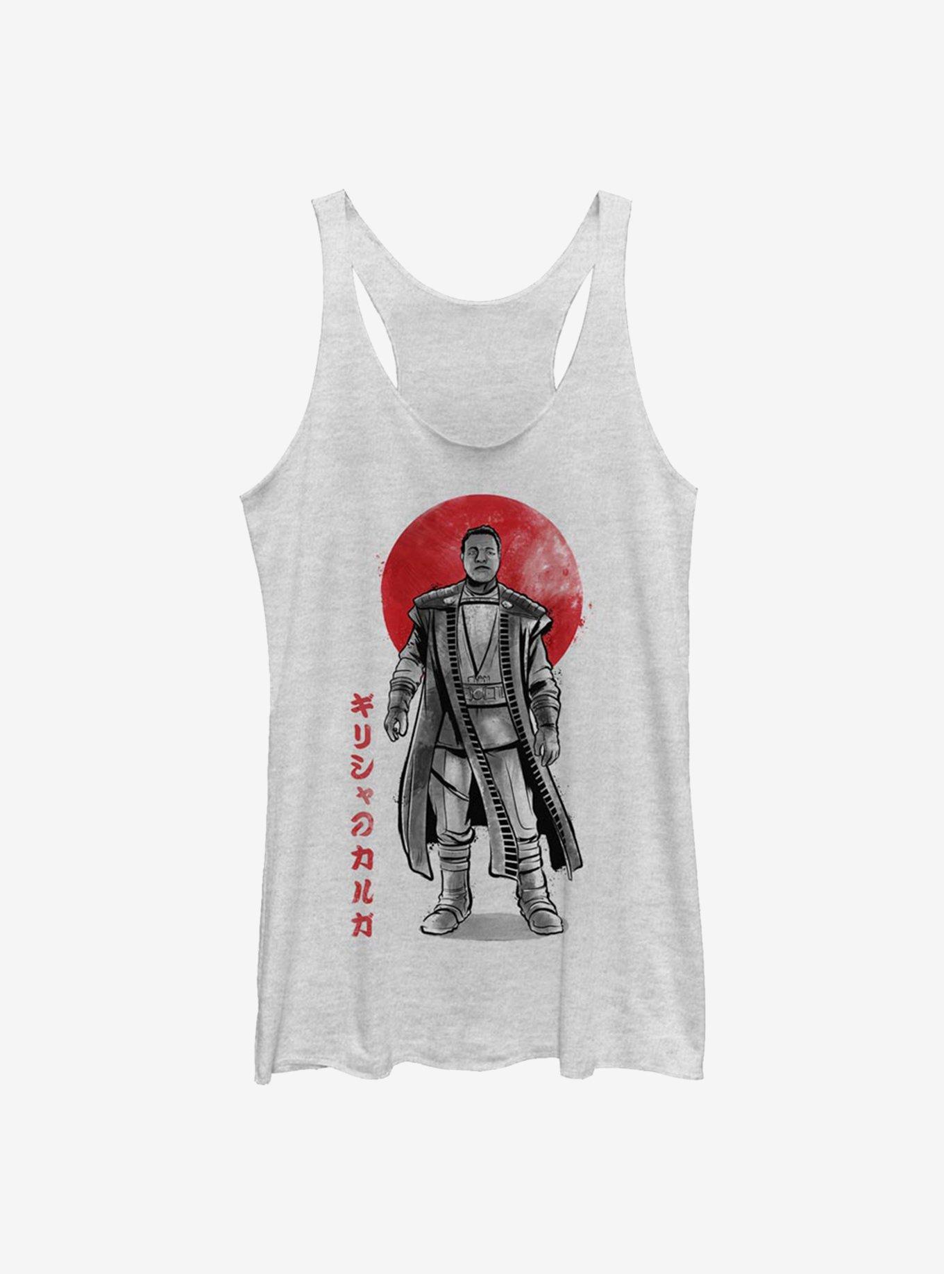 Star Wars The Mandalorian Sumi-e Ink Greef Karga Girls Tank, WHITE HTR, hi-res