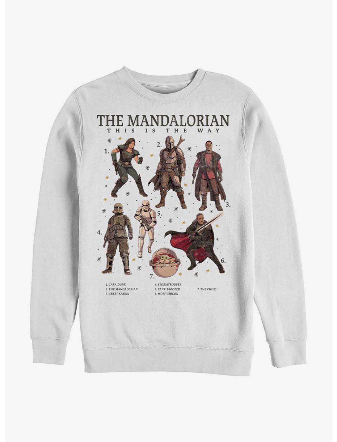 Star Wars The Mandalorian This Is The Way Textbook Crew Sweatshirt, WHITE, hi-res