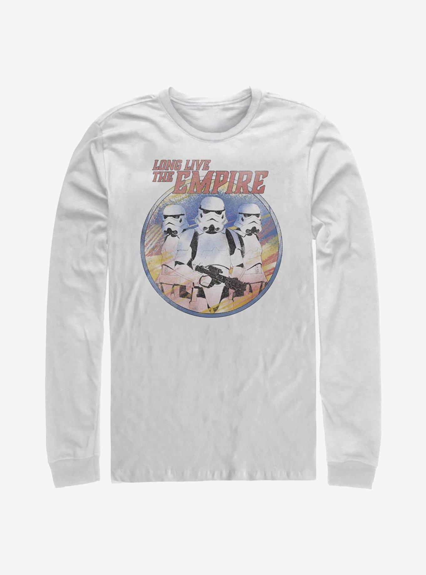 Star Wars The Mandalorian Long Live The Empire Long-Sleeve T-Shirt, WHITE, hi-res