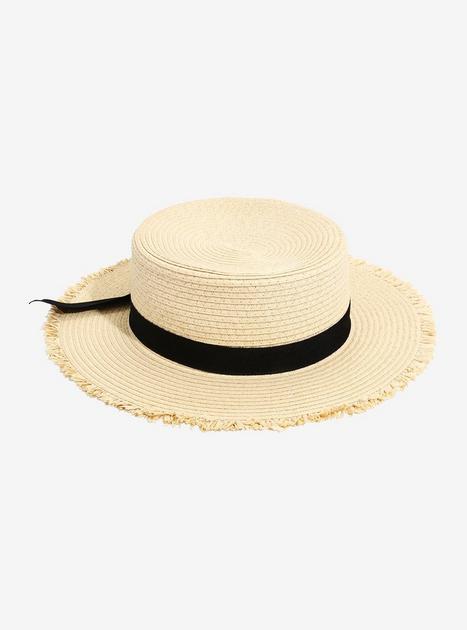 Straw Boater With Long Bow | Hot Topic