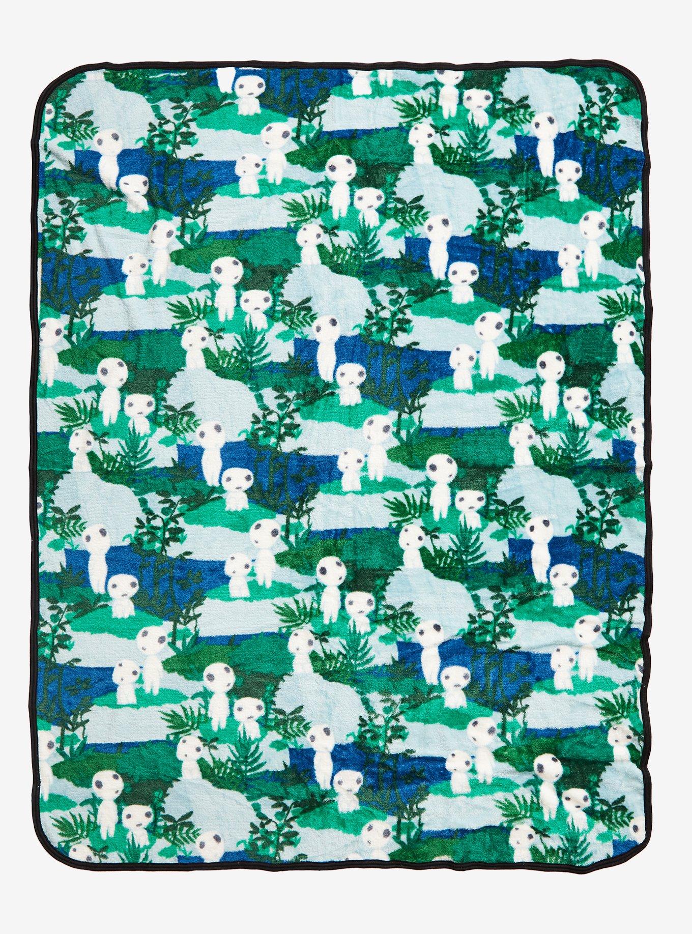 Studio Ghibli Princess Mononoke Kodama Throw Blanket, , hi-res