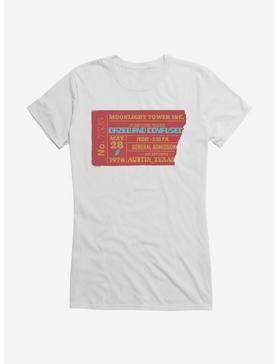 Dazed And Confused Moonlight Tower Ticket Girls T-Shirt, WHITE, hi-res