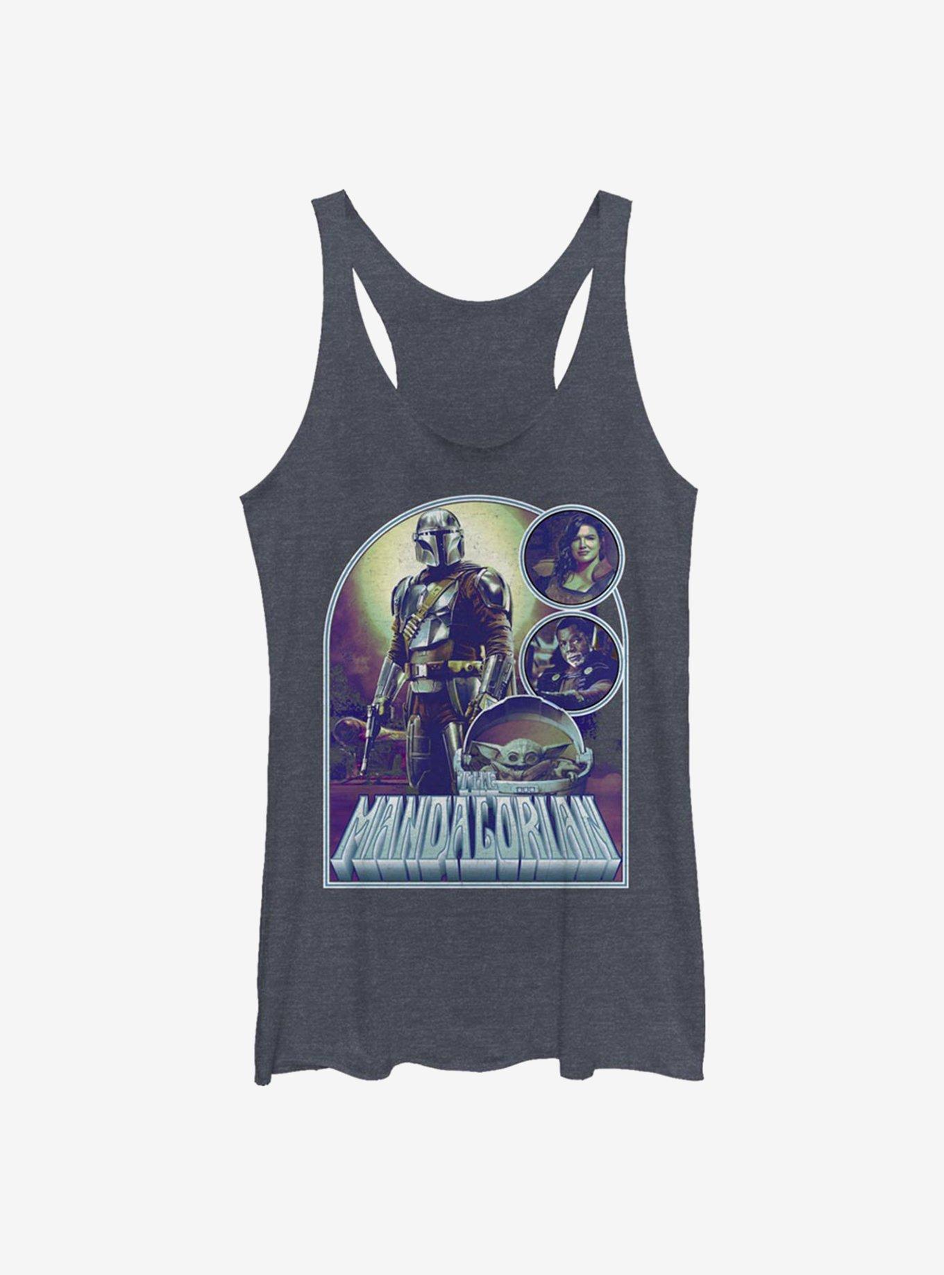 Star Wars The Mandalorian Bounty Jobs Girls Tank, NAVY HTR, hi-res