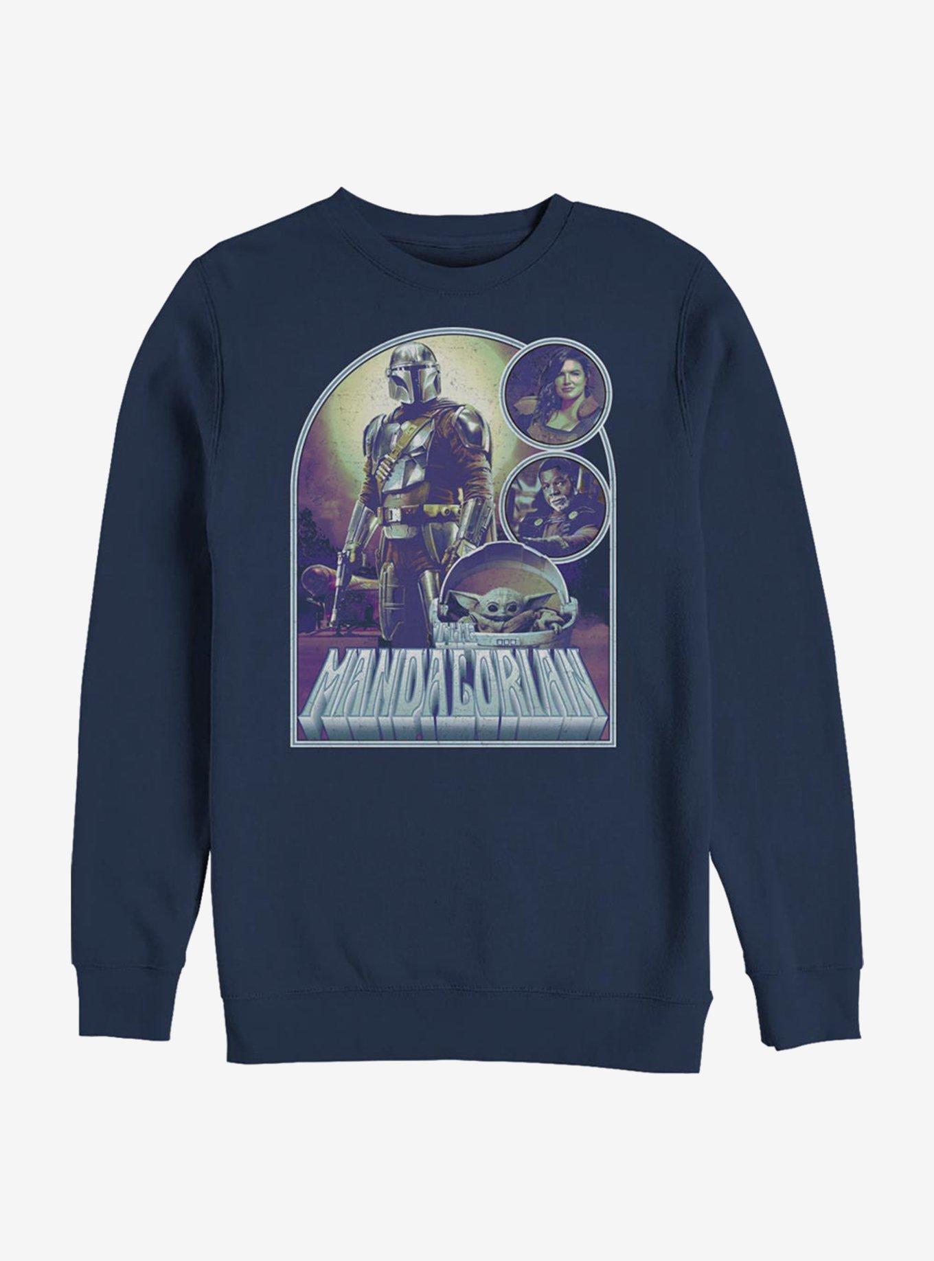 Star Wars The Mandalorian Bounty Jobs Crew Sweatshirt, NAVY, hi-res