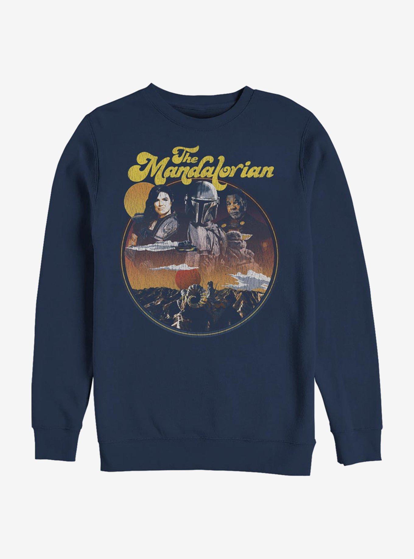 Star Wars The Mandalorian Razor Crew Crew Sweatshirt, NAVY, hi-res