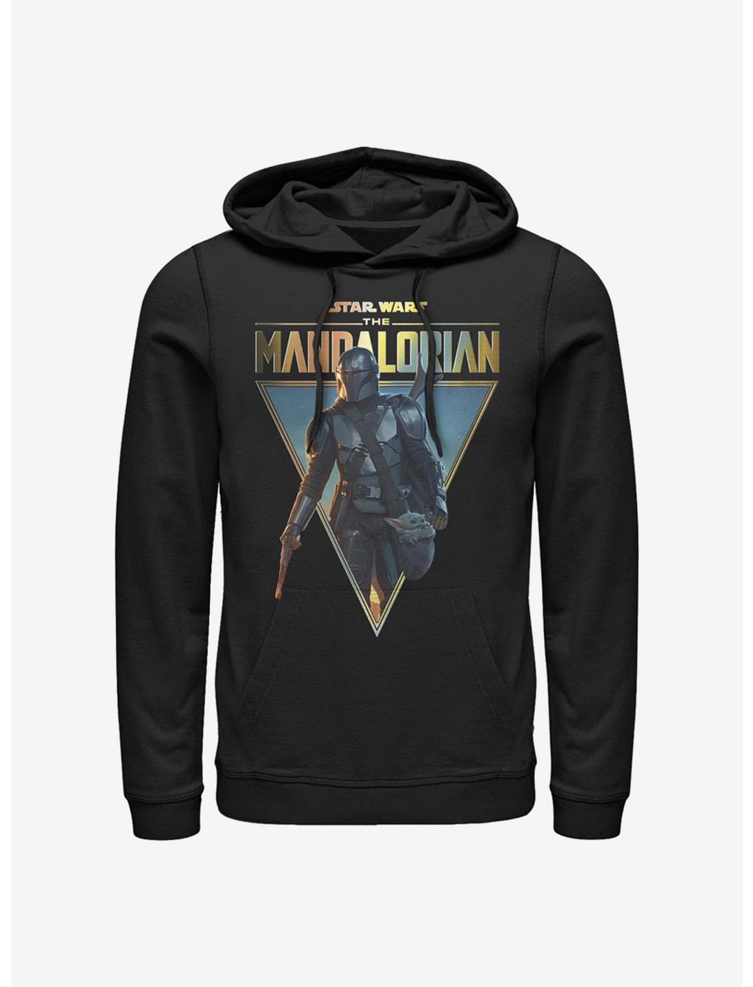 Star Wars The Mandalorian Mando And The Child Poster Hoodie, BLACK, hi-res