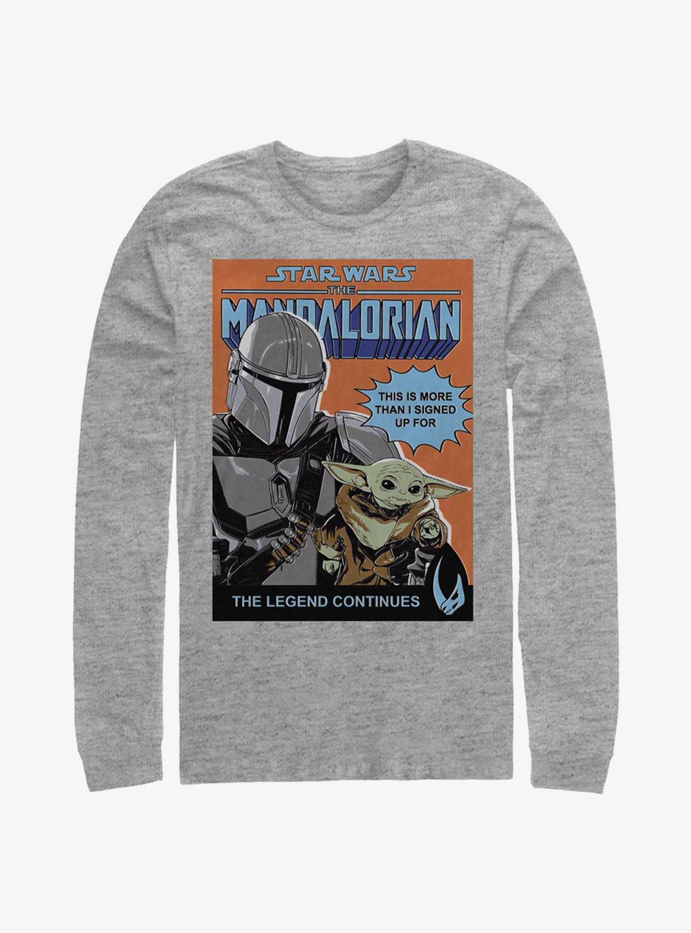 Star Wars The Mandalorian Signed Up For The Child Comic Poster Long-Sleeve T-Shirt, , hi-res