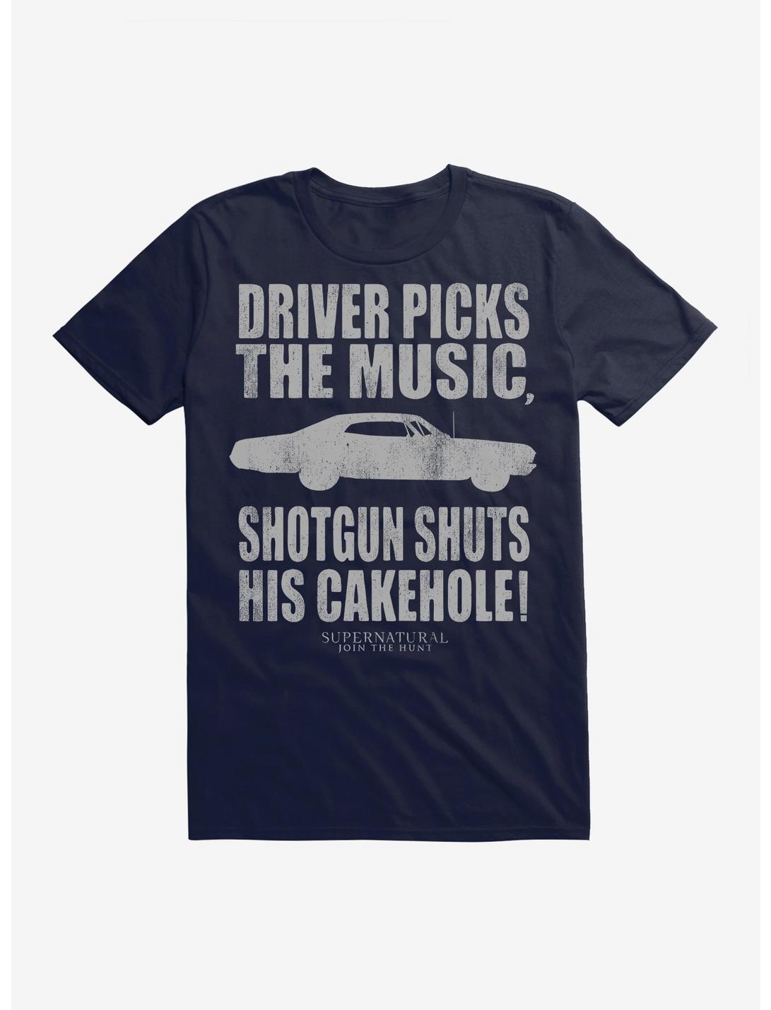 Supernatural Driver Picks The Music T-Shirt, NAVY, hi-res