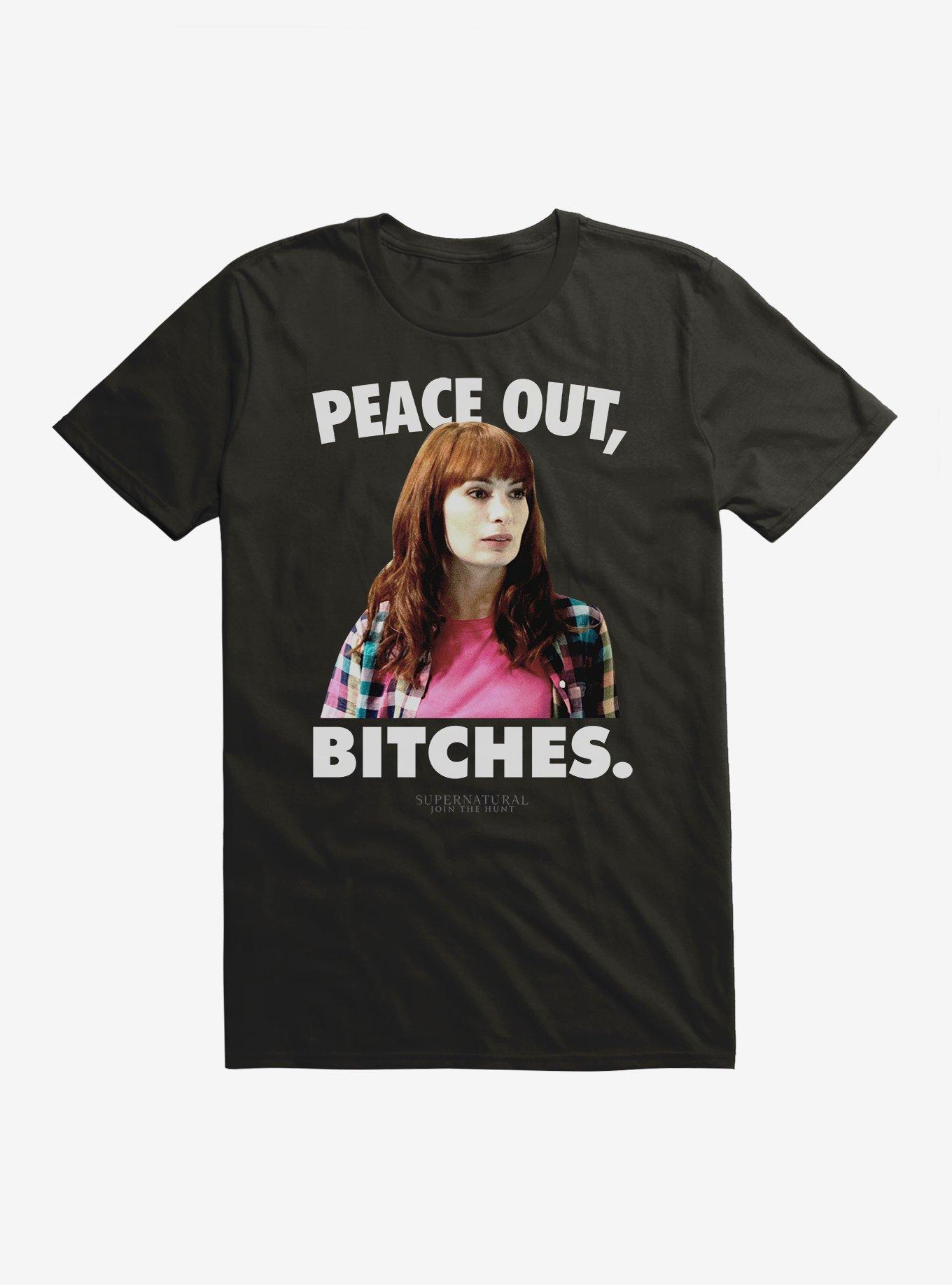 Supernatural Peace Out Charlie T-Shirt, BLACK, hi-res