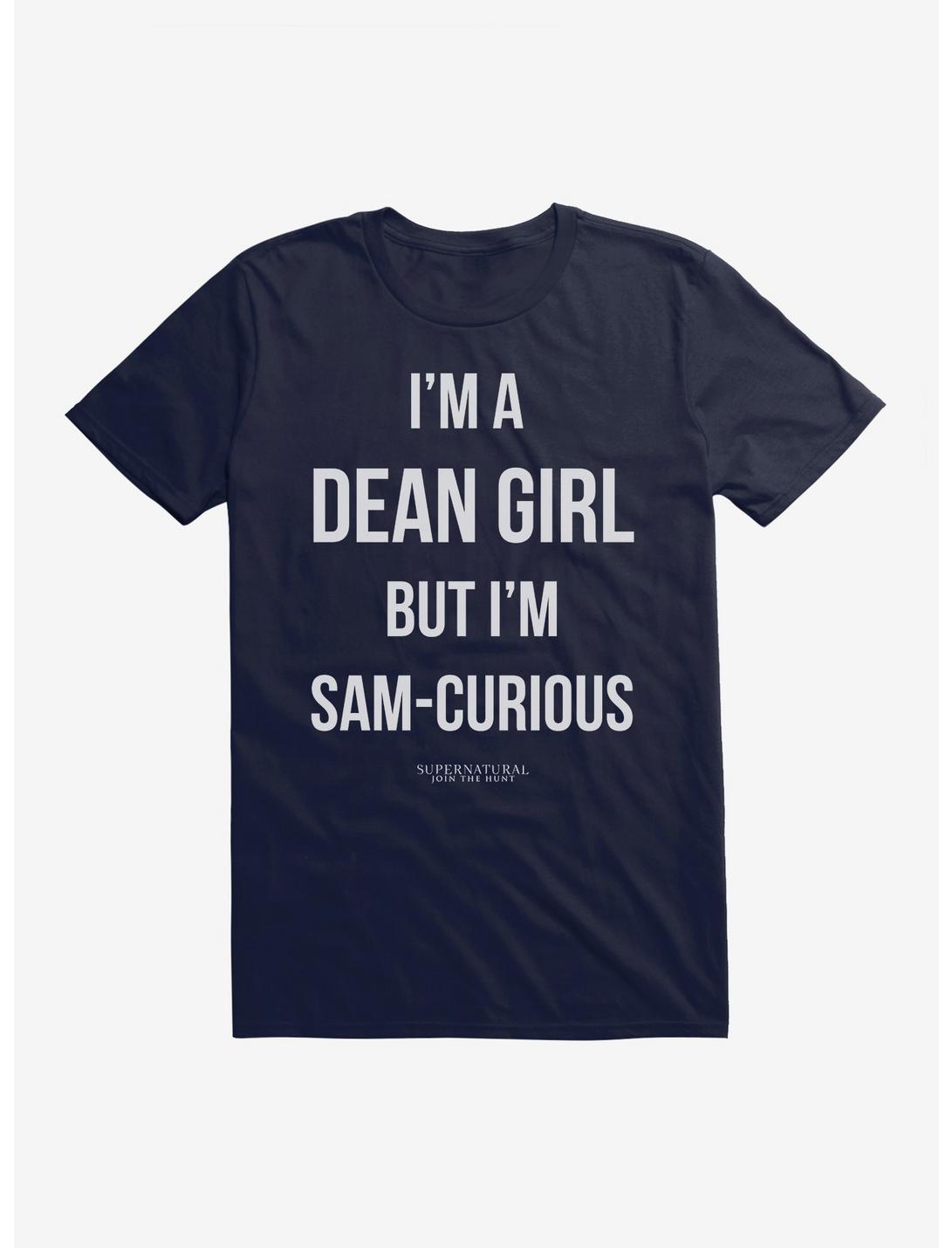 Supernatural Sam-Curious T-Shirt, NAVY, hi-res
