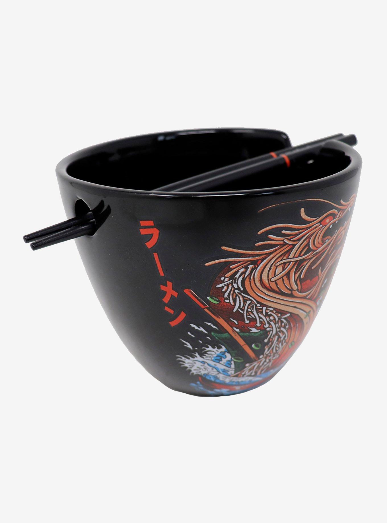 Dragon Ramen Bowl With Chopsticks By Ilustrata, , hi-res