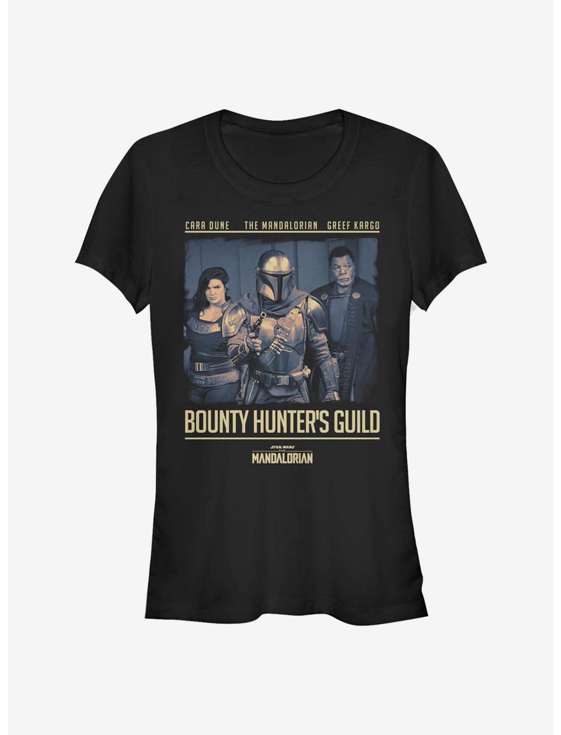 Star Wars The Mandalorian Bounty Hunter's Guild Girls T-Shirt, BLACK, hi-res
