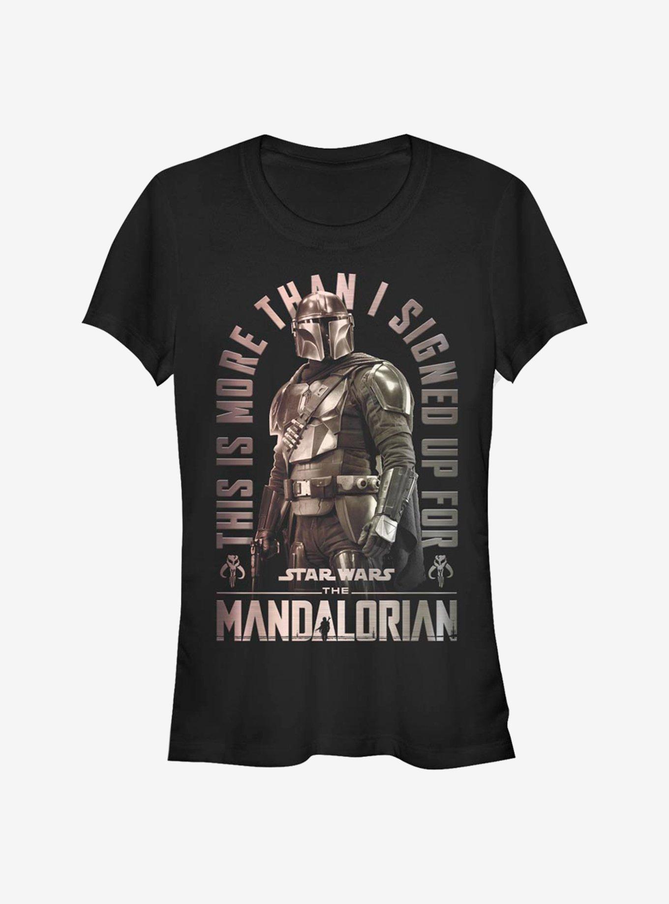 Star Wars The Mandalorian Signed Up Girls T-Shirt, BLACK, hi-res