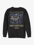 Star Wars The Mandalorian Bounty Hunter's Guild Crew Sweatshirt, BLACK, hi-res