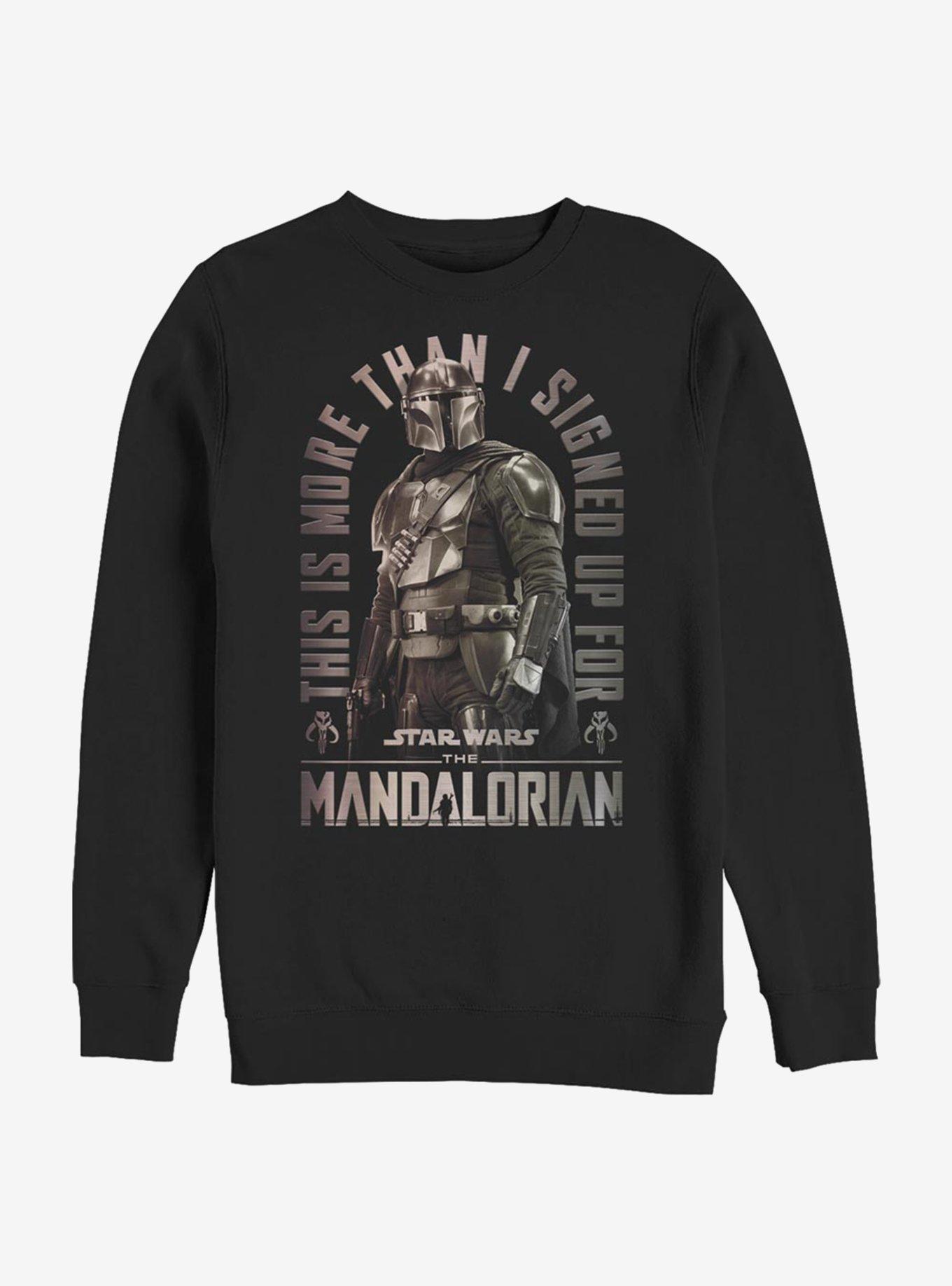 Star Wars The Mandalorian Signed Up Crew Sweatshirt, BLACK, hi-res