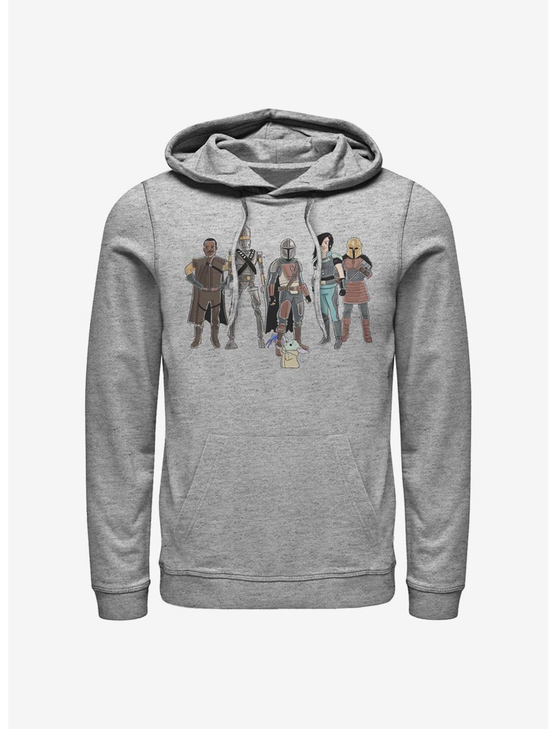 Star Wars The Mandalorian The Child And Friends Hoodie, ATH HTR, hi-res