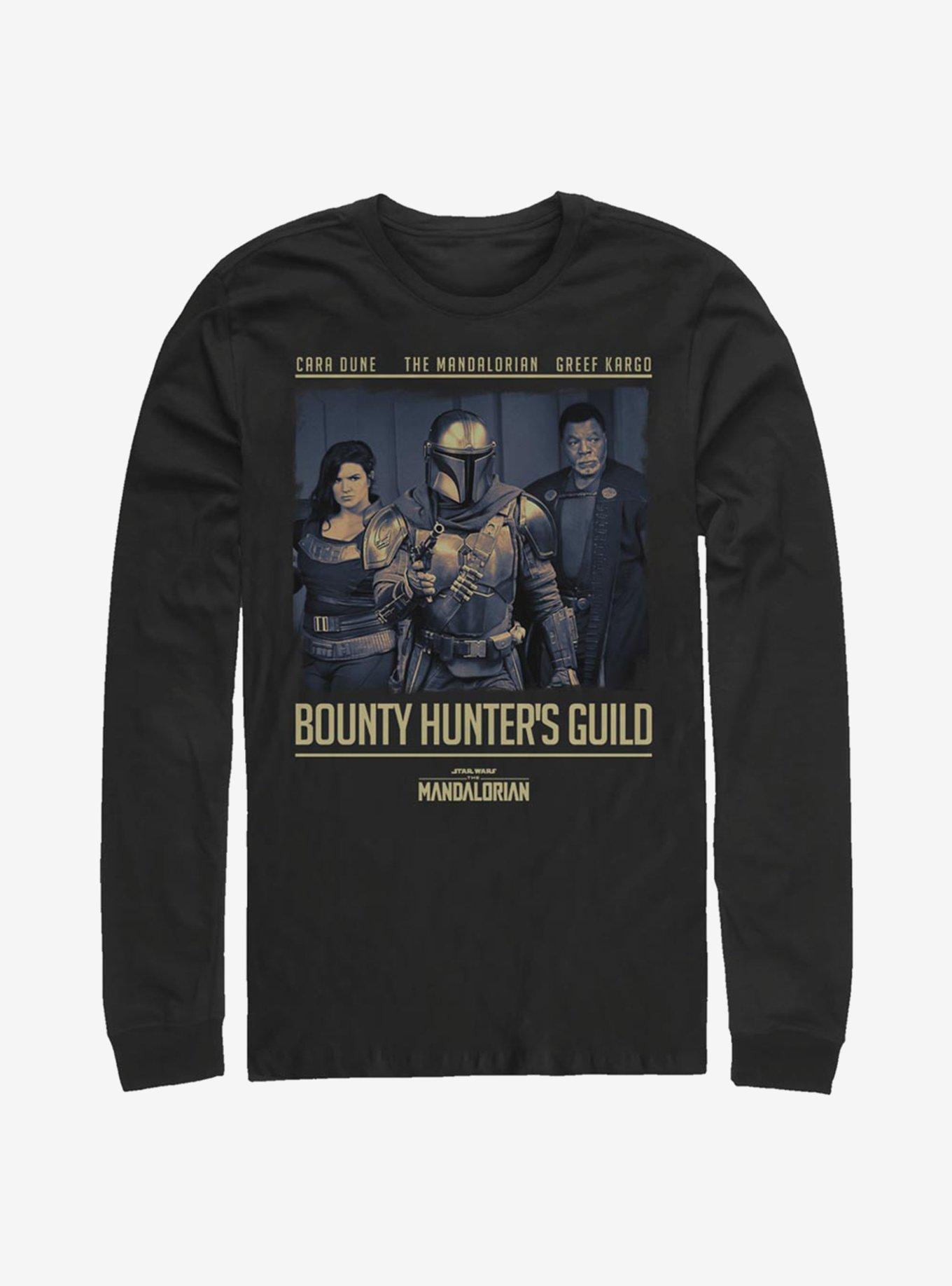 Star Wars The Mandalorian Bounty Hunter's Guild Long-Sleeve T-Shirt, BLACK, hi-res